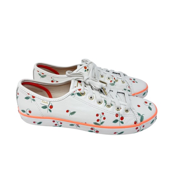 Keds x Rifle Paper Kickstart Leather Sneakers Strawberry Design 9.5 - Picture 5 of 11